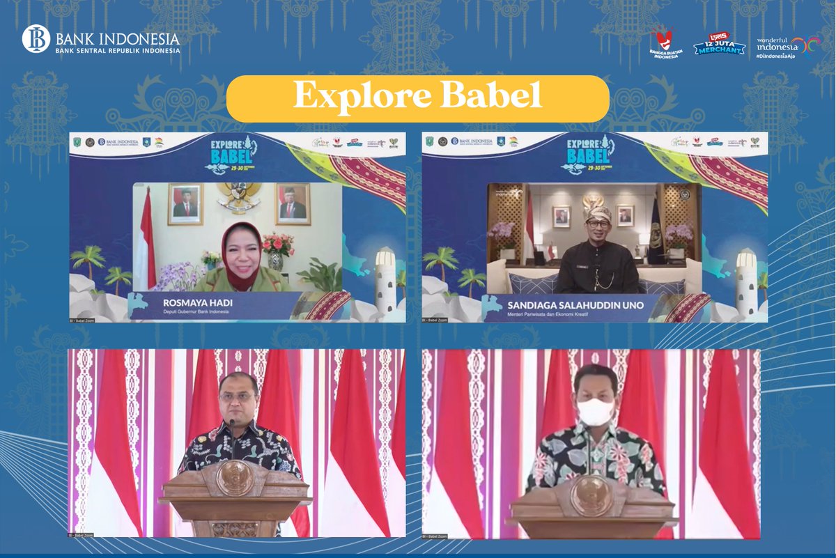 bank_indonesia's tweet photo. Mulai normalnya mobilitas masyarakat di tengah pelonggaran PPKM turut membawa angin segar pada pertumbuhan ekonomi. Salah satunya melalui sektor pariwisata yang diharapkan dapat memanfaatkan momen ini. Demikian, Deputi Gubernur BI, Rosmaya Hadi, pada "Eksplor Babel 2021". #BInfo https://t.co/53gogBKKCK