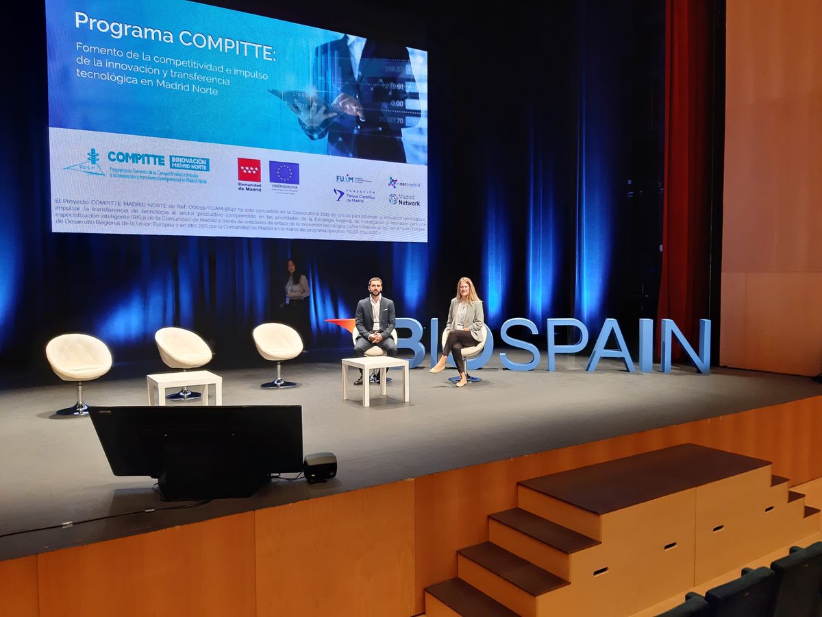 fuam_uam's tweet photo. Presentamos el Programa #COMPITTE de fomento de la competitividad e impulso a la innovación y transferencia tecnológica empresarial, financiado por la @ComunidadMadrid, en #BioSpain2021 de la mano del #CAITEC de la @fuam_uam.
🌐https://t.co/XsLzAtfT5N
#BeInnovación #BeFUAM https://t.co/reS7LtDyf4