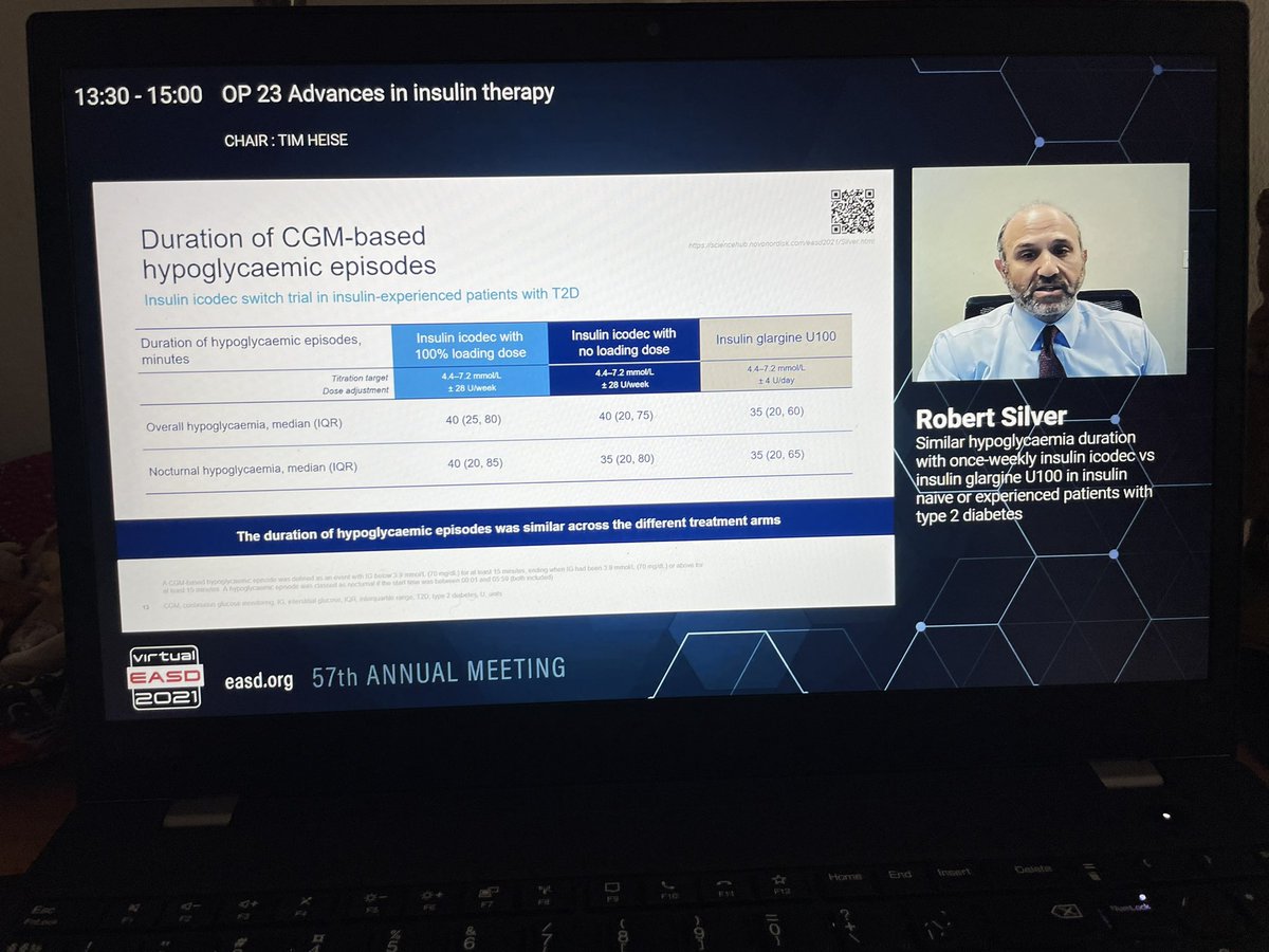 GPacyk's tweet image. Advances in #insulin therapy: once weekly insulins #BIF &amp;amp; #icodec are not inferior to once daily comparators in terms of #hypoglycemia #EASD2021