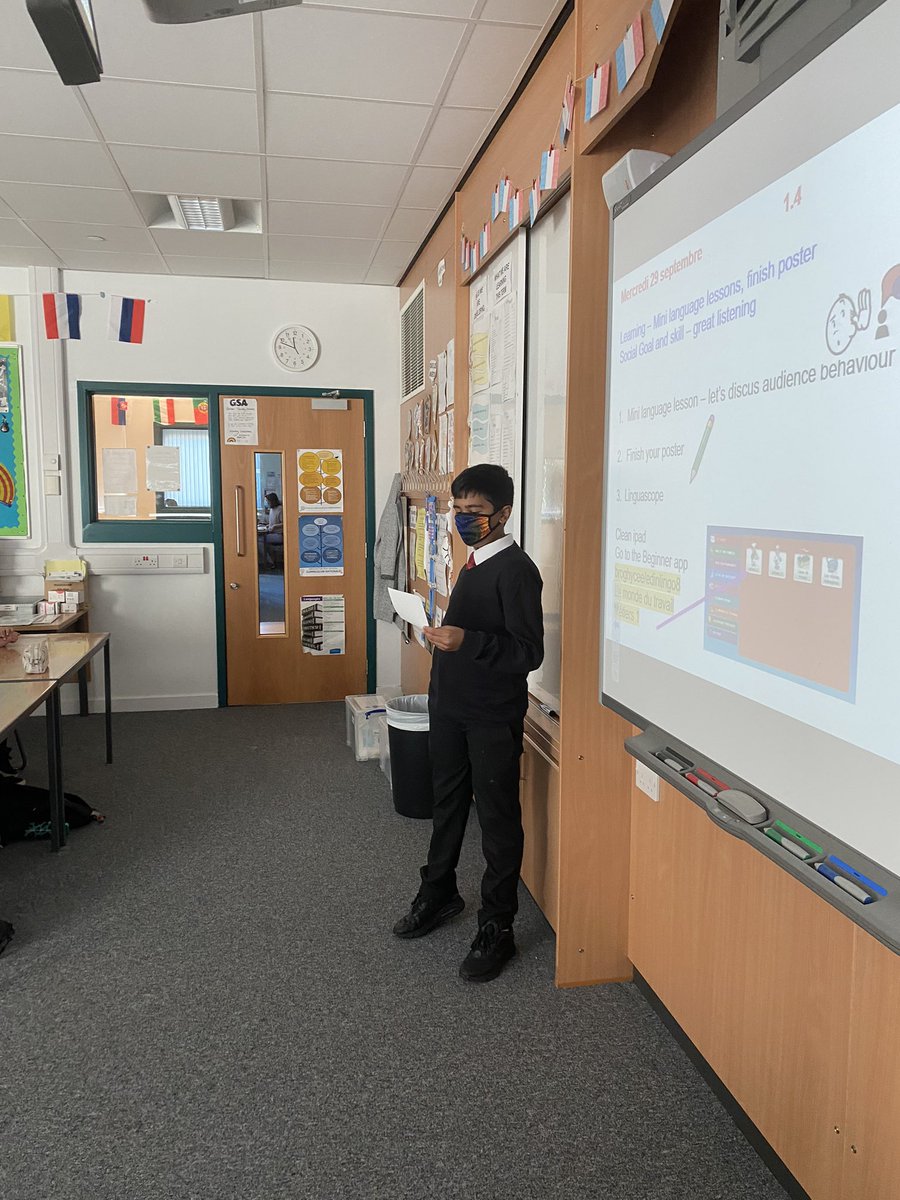BroughtonML's tweet photo. Vighnesh taught his class some Creole today. What a superstar. #coeEDL #SALTsecondary #edinburghloveslanguages https://t.co/gErxC1U4Pj
