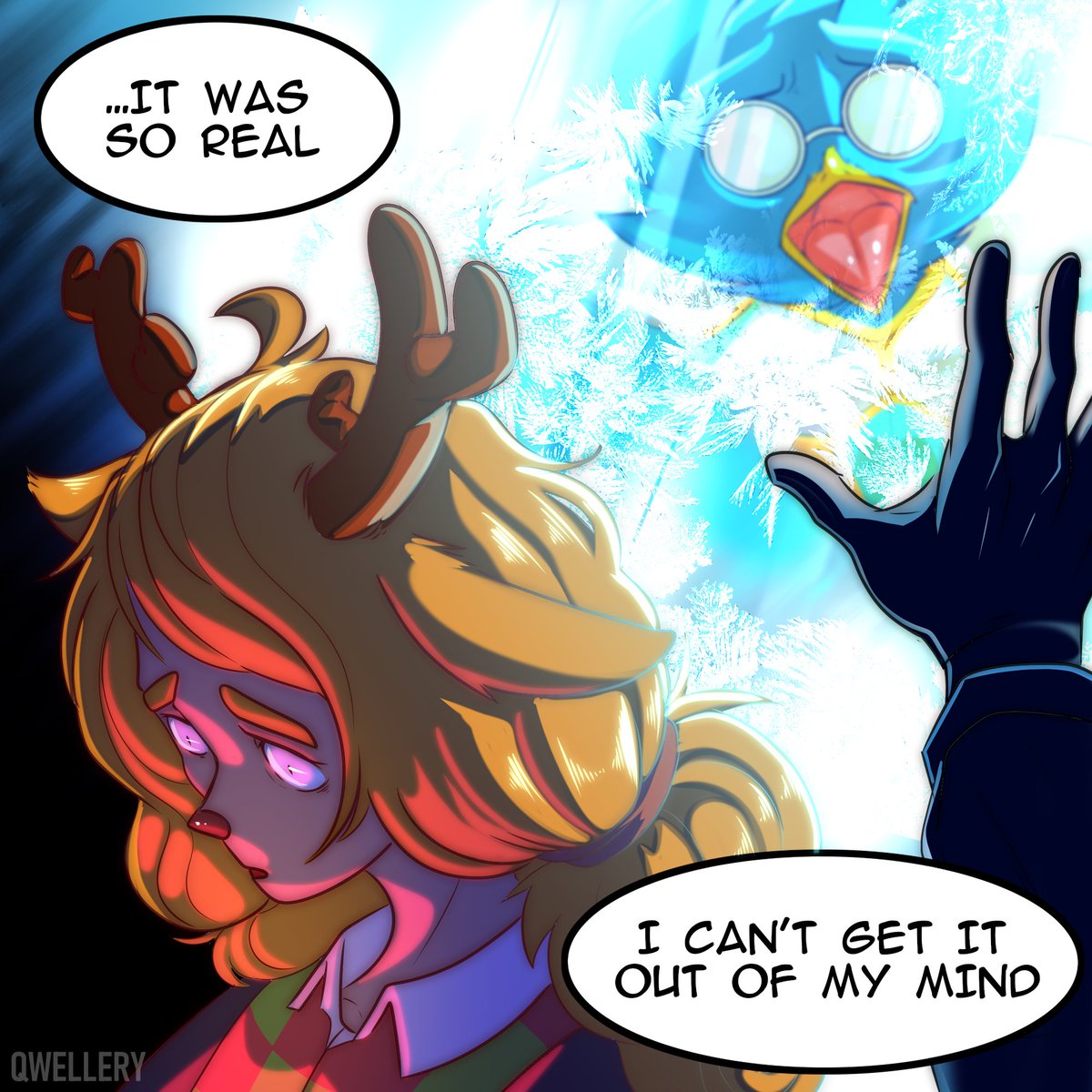GUPPYCATTO's tweet photo. 🚨DELTARUNE CH.2 SPOILER ALERT🚨
Finally finished a little #DELTARUNE comic with #Noelle. Second chapter seems much more interesting for me, so there will be some more fanarts soon.
#DeltaruneChapter2 #DeltaruneChapter2Spoilers #deltarunefanart #kris #susie https://t.co/ONteft79iU