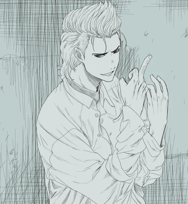 シャカシャカ線引く絵もたのしい

#イラスト
#絵描きさんと繋がりたい 
#秋の創作クラスタフォロー祭り 