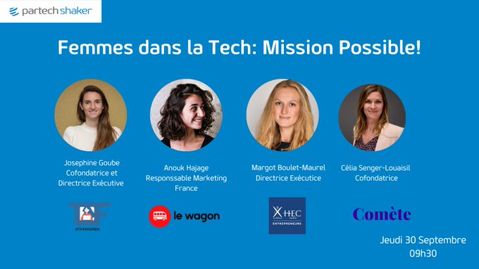 PartechPartners's tweet photo. π«π·How can we increase the presence of women in tech? We need to go a step further than empty speeches!
Tune in at 9:30am CET TOMORROW for @PartechShaker's #ShakeandLearn webinar: "Women in Tech: Mission Possible!" to hear our experts! πͺ
Sign up! π₯ https://t.co/5U6yl2wPa8 https://t.co/kf5o16PxY0