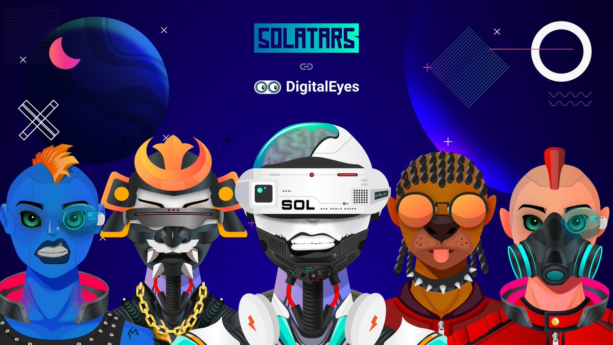 solatars's tweet photo. To celebrate our preliminary approval for listing on @DigitalEyesNFT we're giving away 200 whitelist slots to the first 200 persons who:

1⃣ Like &amp; quote retweet with #borgarmy
2⃣ Join our discord https://t.co/fxqGyjFc2y

#nftcollector  #Solana #NFTGiveaway #SolanaSummer https://t.co/brT7XEzhyh