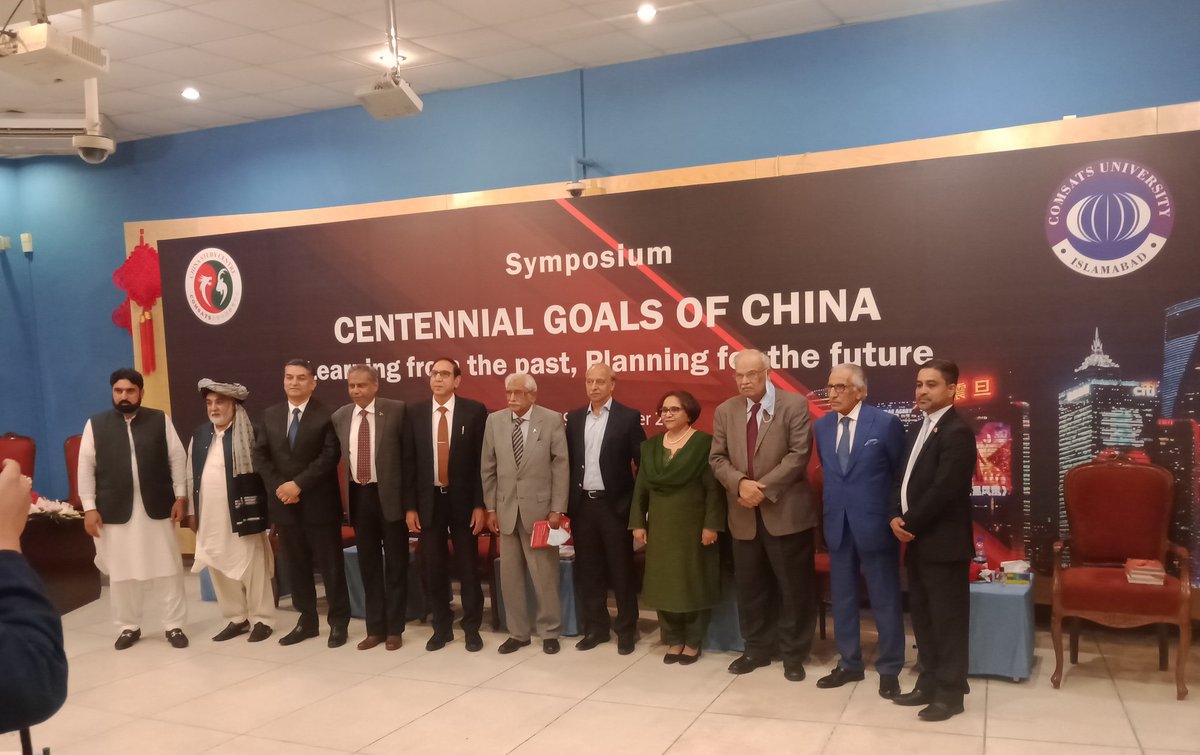 CSC_CUI's tweet photo. CENTENNIAL GOALS OF CHINA: Learning from the Past; Planning for the Future // Panel 1 of the Symposium.
@DrTMAwan @ImtiazGul60 @AmbNaghmanaHash @makramsheikh @TalatShabbir3 @zhang_heqing @pcipakchina @CPEC_Official
#CSC_CUI #centennialgoalsofchina #chinastudycenter https://t.co/Fsa5sztOfM