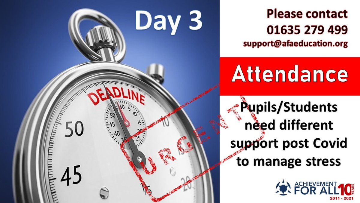 Case study afaeducation.org/media/1341/ach…
You CAN improve &amp; reduce stress in school &amp; college. Mental Health Awareness Day Oct 10th let's plan together. And FREE webinar Oct 7th facebook.com/AfAEducation/p…
#mentalhealthawareness #studentservices #schools #schoolattendance #collegeattendance