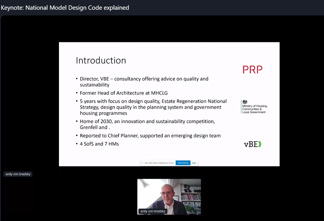 talklandscape's tweet image. Day 2 at the #LICPDDay #Planning Reforms starts with #NationalDesignCode explanation from @AndyvonBradsky Exploring 10 characteristics of well-designed places. You can still join us for 2 exciting days: bit.ly/3oh5uZX?utm_ca… #landscape #NPPF