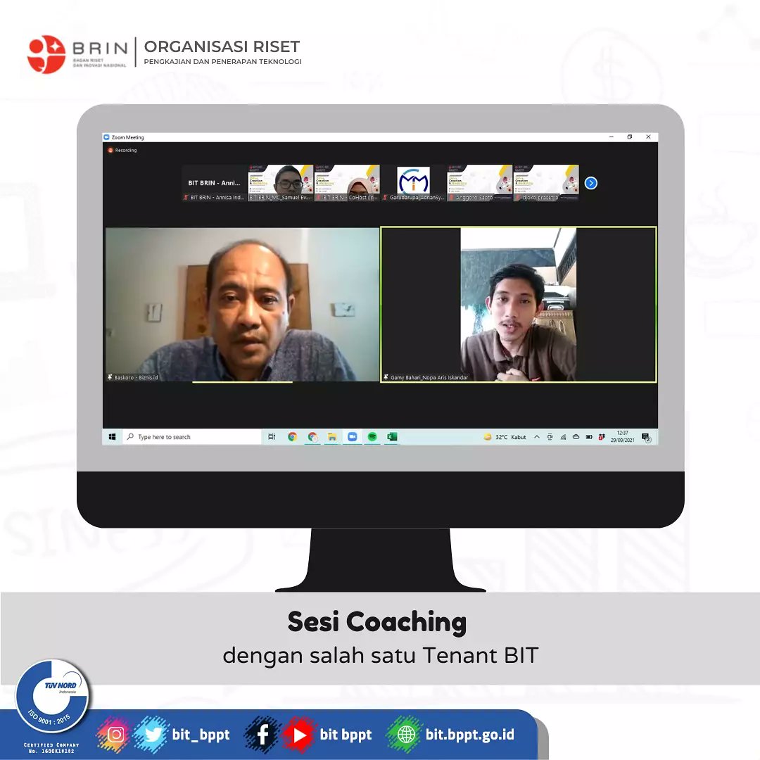 bit_bppt's tweet image. Selain itu, terdapat pula sesi coaching yang diberikan kepada beberapa tenant BIT.

Penasaran kan dengan kegiatan yang ada di BIT? Yuk, stay tune di Twitter kami.

#bit_bppt #BRIN #inkubasibisnisteknologi #inkubatorbisnis #startup #umkm #fgd #MBKM
