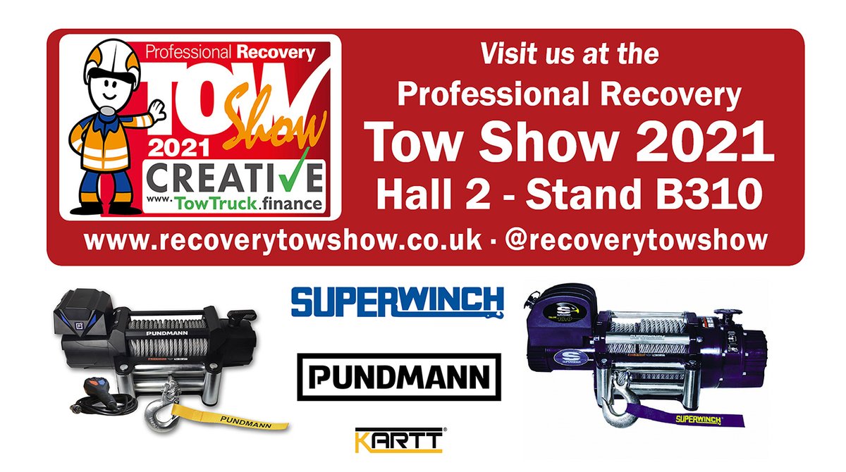 Kartt9's tweet photo. It's TOW SHOW Day! Come along and see the best winches on the market today.
#electricwinch #pundmann #towshow #winch #kartt
https://t.co/bVmbyjCnjT
https://t.co/3V8Qa9a4E4
https://t.co/7i3mWszKH3 https://t.co/KsjZaipLRB