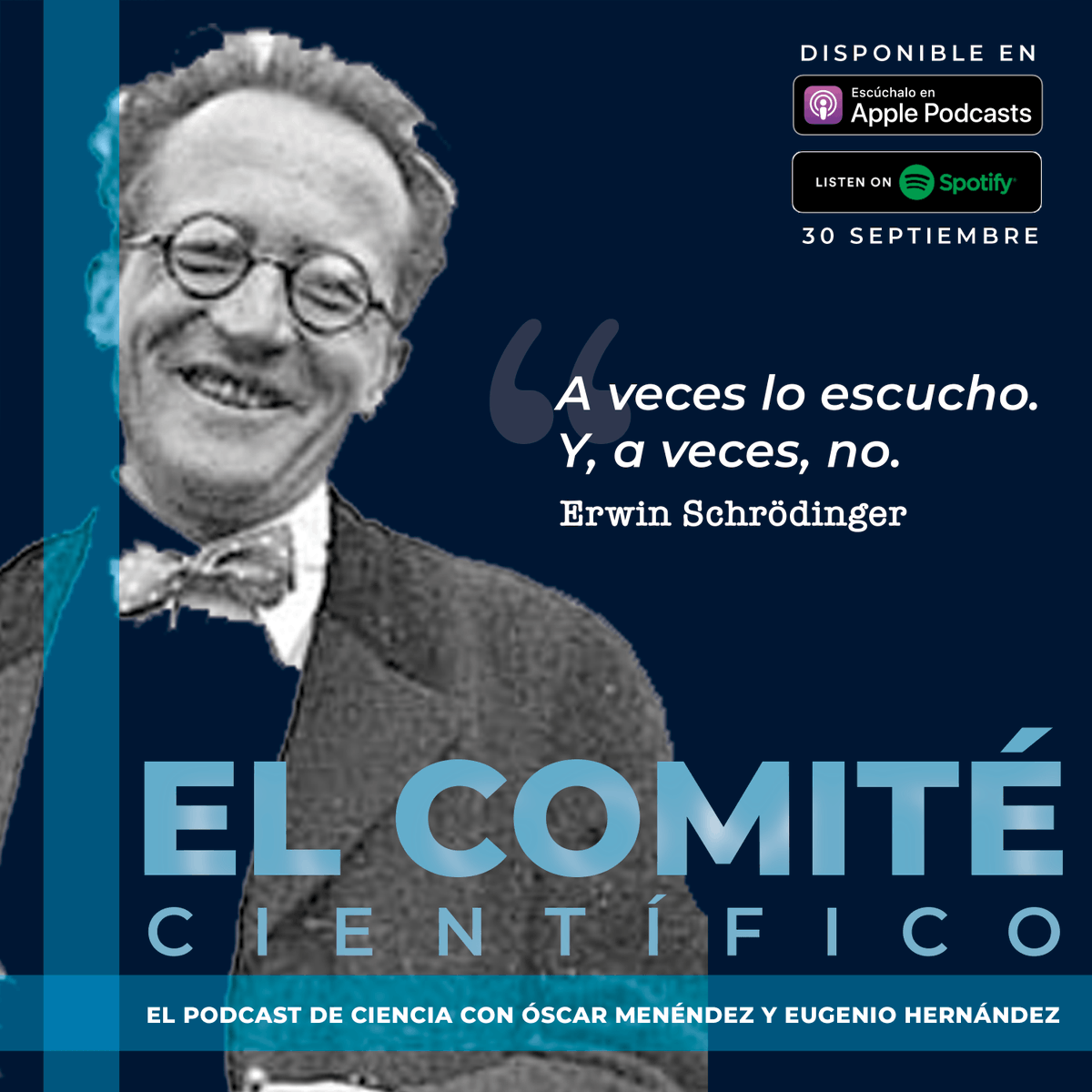 omenendez's tweet photo. Para lanzar el primer episodio de El Comité hemos pedido, como veis, la opinión de grandes científicos. ¿Te vas a oponer a Darwin, Einstein, Armstrong y Schrödinger, o tú también te sumas al Comité?
Mañana en las mejores plataformas de podcasts. https://t.co/LXT7C1SnVB