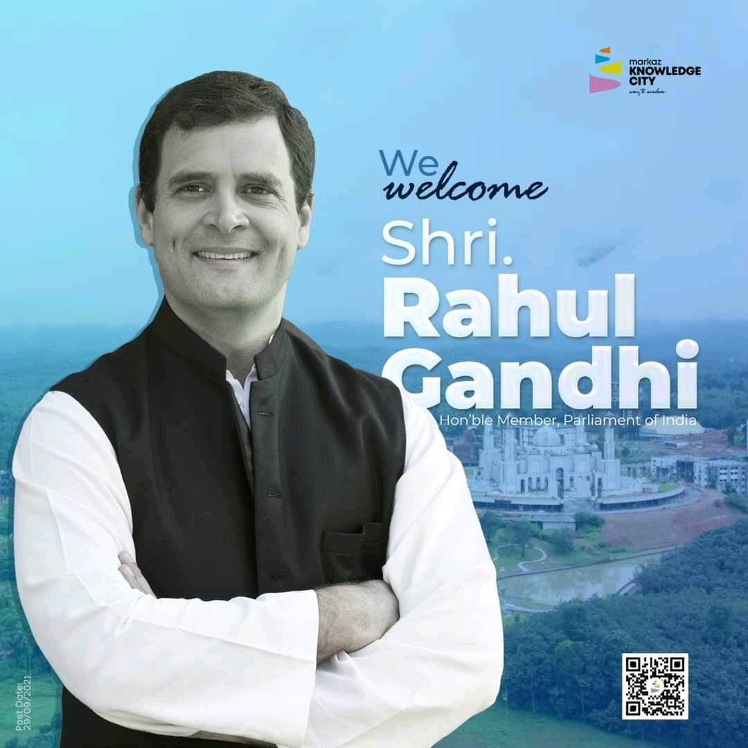 Niyazpadikkal's tweet photo. @INCIndia @RahulGandhi We welcome Shri. Rahul Gandhi, Hon'ble Member of Parliament of India

© Markaz Knowledge City
#MarkazKnowledgeCity #RahulGandhi #WayToWisdom https://t.co/0ePXcq1hUk