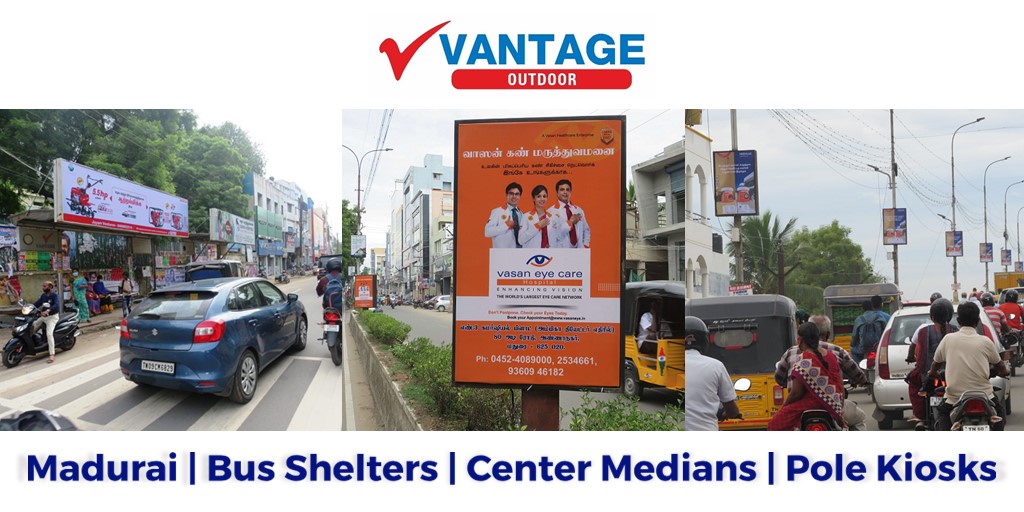 VantageOutdoor's tweet photo. Festive #OutdoorAdvertising Campaign in #Madurai, โ๏ธ9500005749 #advertisingcampaign #adcreator #createanad #b2cleadgeneration #leadgeneration #adpricing #festiveads #festivalsale #festivecampaign #ads #advertising #advertisement #outdoorads #maduraiads #busshelter #centermedians. https://t.co/u8qOmXEoSc