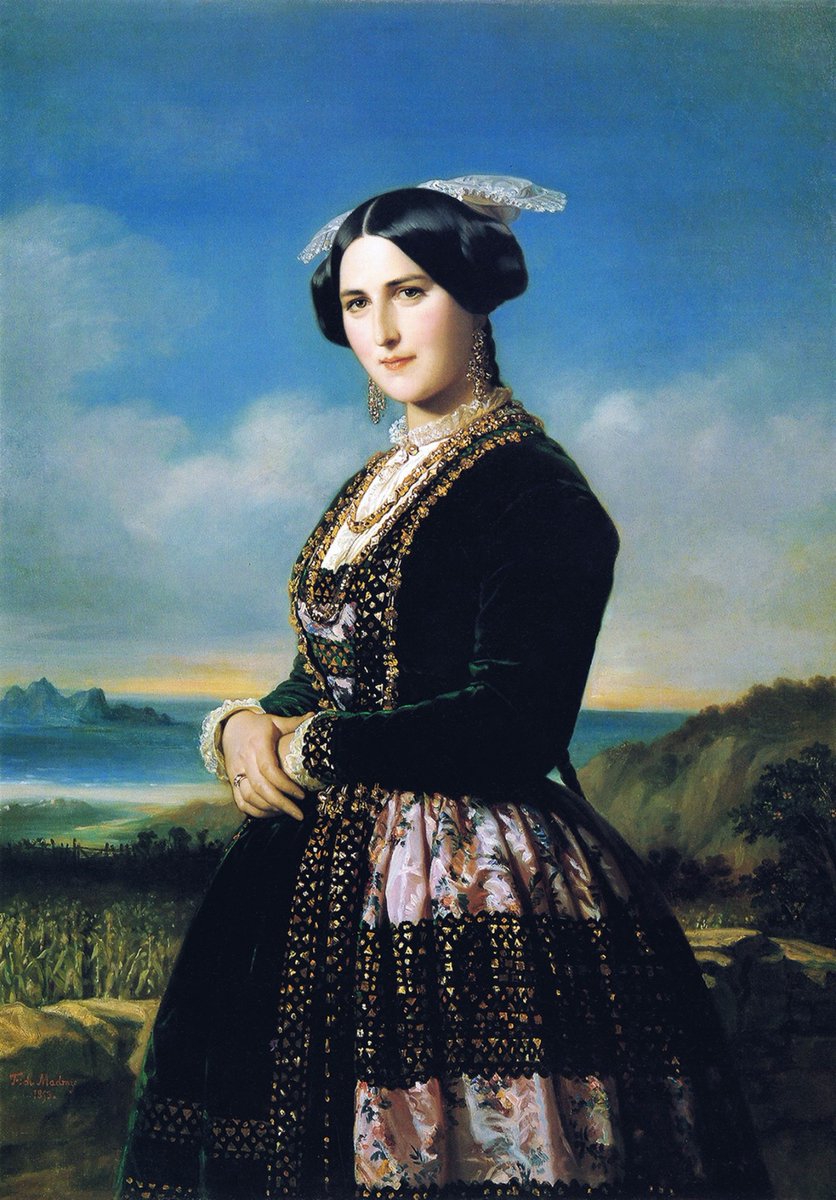 Federico de Madrazo y Kuntz ( 1815-1894 ) Portrait of Dona Maria Agustina Larranaga de Zabaleta 1853