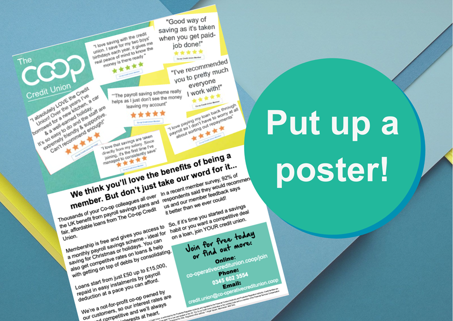 Could you help us spread the word about the benefits of Co-op Credit Union membership? We've got posters available - please drop us a DM with your details if you could put one up in your co-op store or workplace: 
#creditunions #coops #coop #beingcoop