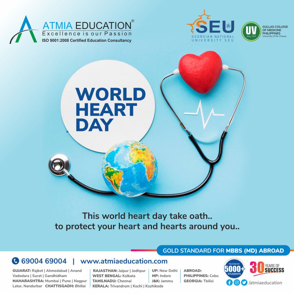 AtmiaEducation's tweet photo. World Heart Day | 29 September 2021
#WorldHeartDay #admission2021open #mbbsabroad #StudyAbroad #MBBS #FMGE  #UV #mbbsphilippines #neet #studyabroad #md #ms #neet2020 #scholorshipmbbs #studymedicine #uvgullas #gullascollegeofmedicine 
#mbbs #atmiaeducation #doctor #cebu #neetug https://t.co/ovjDfzJcnx