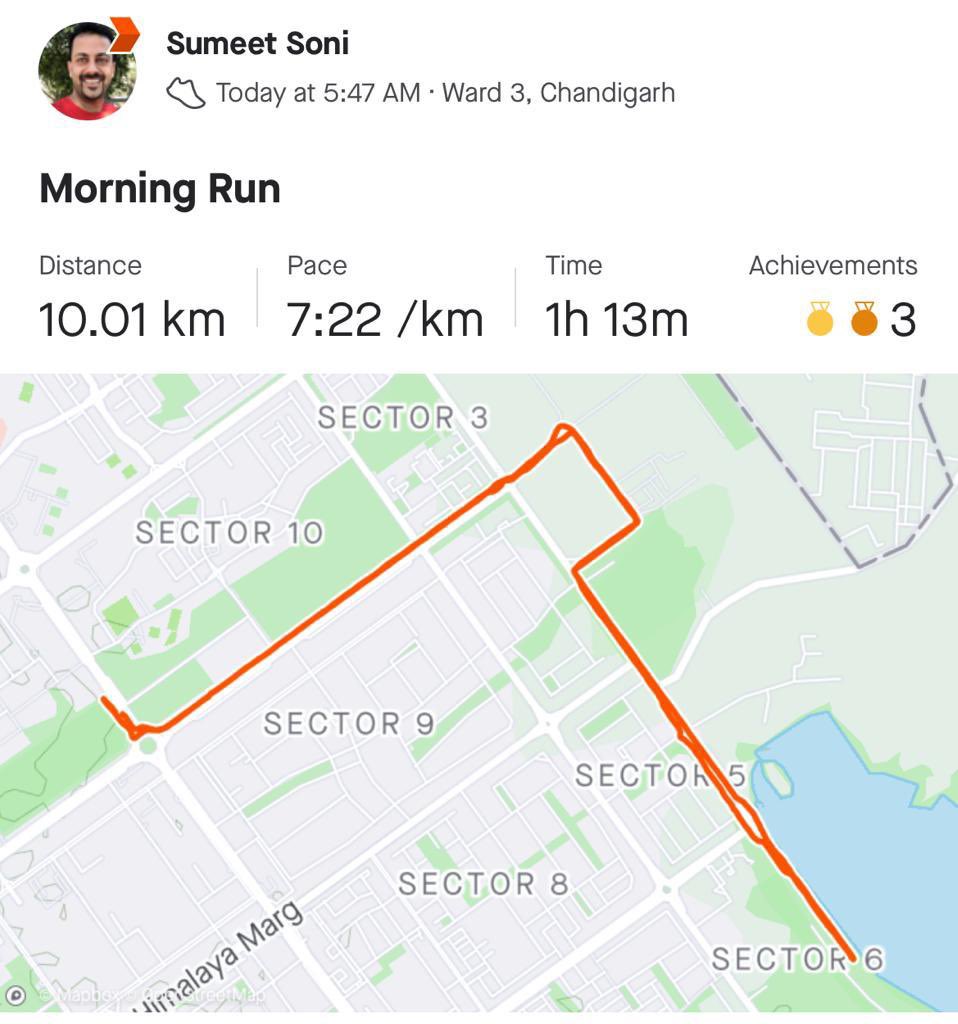 sumeetsoni's tweet photo. Dil Dhadakne Do! 
For the love of your heart - pledge to walk at least 10000 steps a day. I celebrated #WorldHeartDay with a 10-km run. What about you?
#100DaysofRunning #HDOR #HealthyHeart #HappyHeart 
#TheRunClub 

@MajDPSingh @RunClubIndia @100Days_Running https://t.co/QFLhGENavw