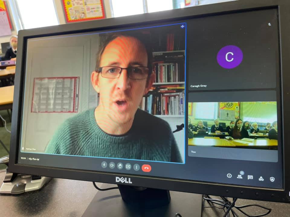 OLSNewry's tweet photo. 📚Q&A with Award-Winning Author📚
Our A-Level English Literature students had the pleasure of speaking to @nathanfiler , the award-winning author of “The Shock of The Fall”, during an informative and enjoyable Q&A session. 1/3 https://t.co/6gw52X8dF1