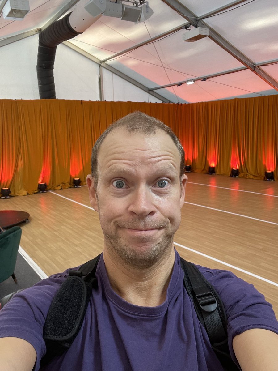 I am 49 years old today. Spending it doing quite a lot of Tango in a glamorous semipermanent marquee structure while wearing The Posturizer™️