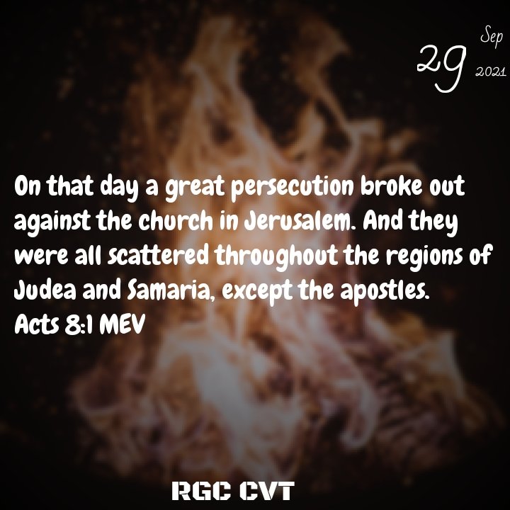 rgccvt's tweet photo. Part of preparation for service is going through the fire of testing and afflictions. This is something we don't like hearing, but one that is very necessary if we will be truly used by God.

In the face of persecution, be bold. Be strong. https://t.co/GEOMadhxV7