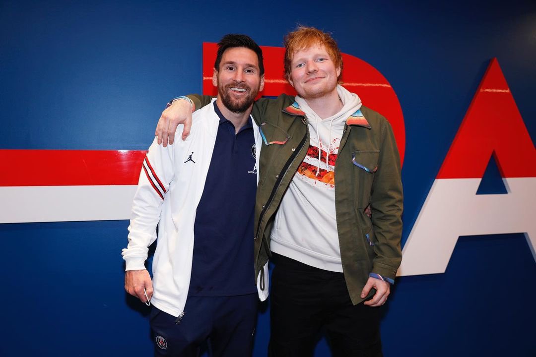 RoyNemer's tweet image. Lionel Messi and Ed Sheeran