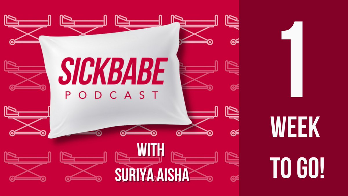 sickbabepod's tweet photo. SICKBABE PODCAST COUNTDOWN β 1 week to go until our #sickbabepodcast is released! πβπΎππ½
#sickbabepod #sickbabe #sickbabepod #invisiblediability #invisibleillness #spoonie #spoonielife #podcast #sickbabepodcast #countdown https://t.co/WyJN9KFf72