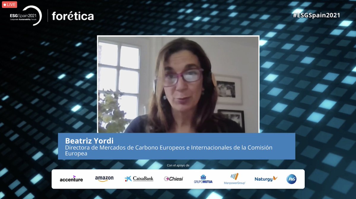 "La descarbonización es sí o sí. En nuestra mano está hacerla de una forma innovadora" Beatriz Yordi <a href="/ComisionEuropea/">Comisión Europea en España</a> en #ESGSpain2021