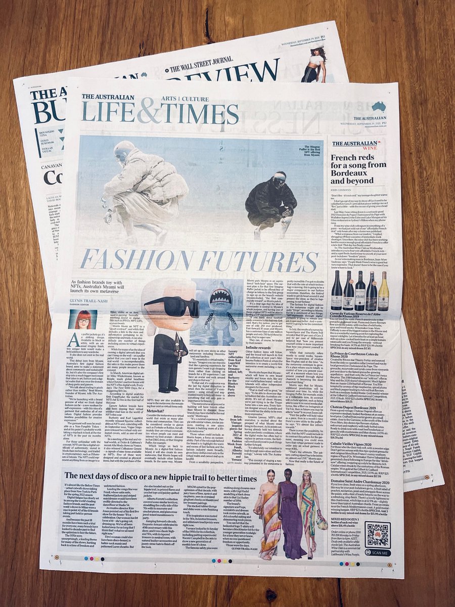 MYAMIstudio's tweet image. It&apos;s official.  Australian Fashion takes its first leap into the Metaverse.

theaustralian.com.au/life/style/mya…

#TechLuxe #DigitalFashion #MYAMI #Community #Fashion