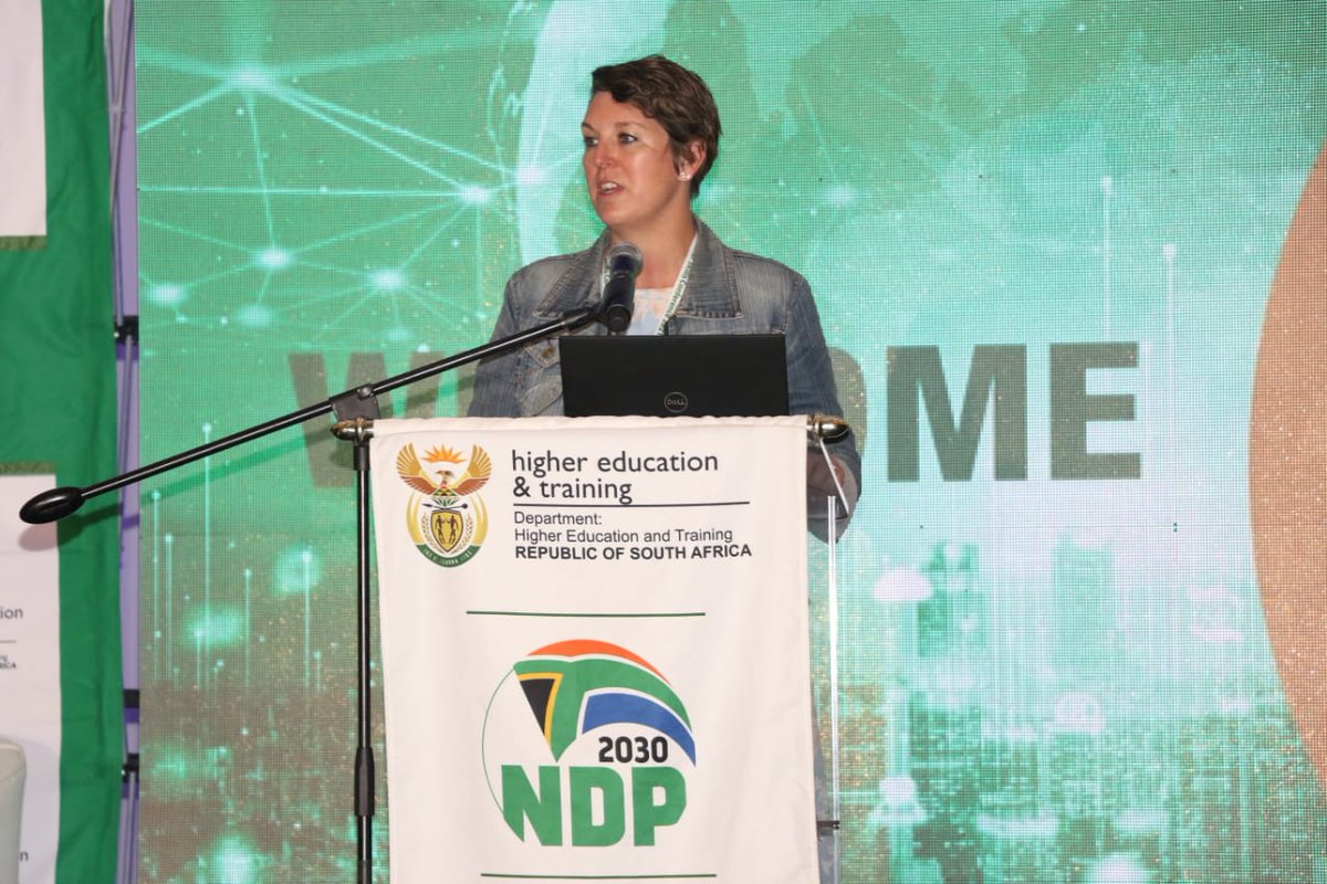 SkillsAuthority's tweet photo. Ms Chantell Van Niekerk shared on behalf of commission 4 that just transition in reskilling and upskilling as some skills fall away due to 4IR should be prioritised and ensuring infrastructure is available prior to the implementation. #nsaskillsconference2021 #SkillsOfTheFuture https://t.co/hXfDyPrkUz