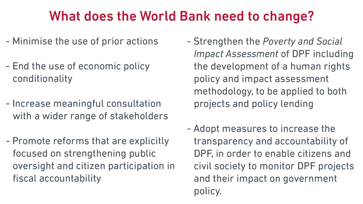 eurodad's tweet photo. Consequently, @WorldBank must substantively overhaul its use of DPF to prevent promoting a biased policy agenda &amp; instead adopt one that fully respects democratic ownership.  Specifically by: https://t.co/bsq46dYlVB