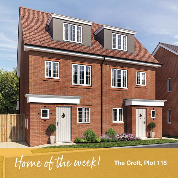 Just released, our Home of the Week at Garrett Manor:
The Croft, plot 11

Our 2.5 storey, 3 bedroom semi-detached home full of contemporary features:
 
 £262,995
 
Open 7 days a week, our sales centre and show homes are available to view by appointment 👉 bit.ly/39uet1t