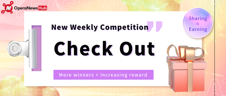OperaNewsHubZA1's tweet photo. Our weekly original article competition has come to an end, however a new and exciting competition is out. Check out our post on the New competition!

#OperaNewsHub #makemoneyonline #unemployement #Mnakwethu https://t.co/RQw9640xKx