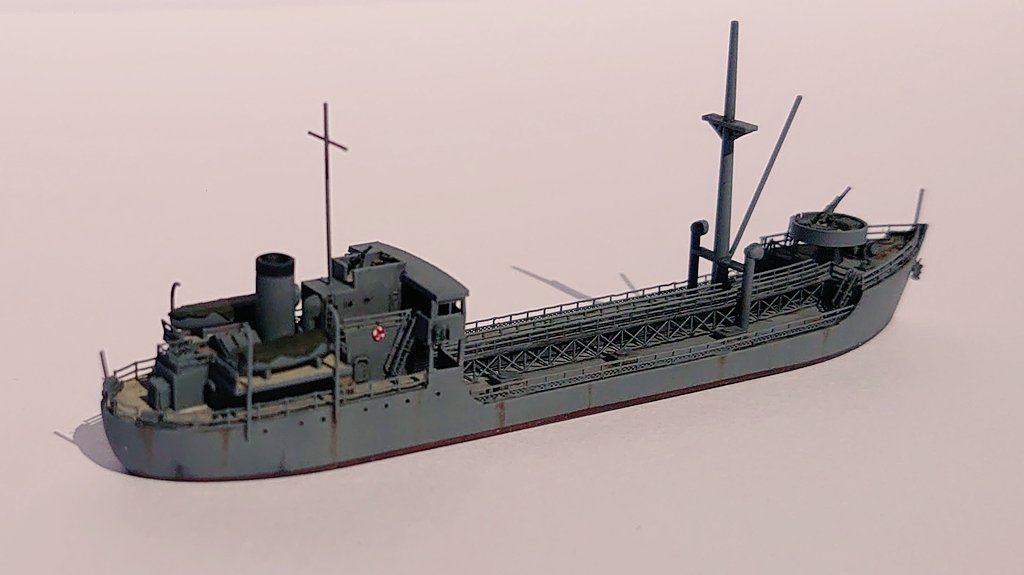 フルスクラッチ 1/700 第二菱丸 完成です！ 昭和12年竣工の近海油槽船