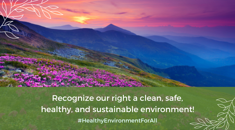 WWF's tweet photo. A healthy environment is a human right. 

All life on Earth depends on healthy and functioning ecosystems. That is why we’re calling on states to establish the right to a #HealthyEnvironmentForAll. 

RT to show your support 🌎 
#NaturePositive #HRC48 https://t.co/Bb2XRGOK2v