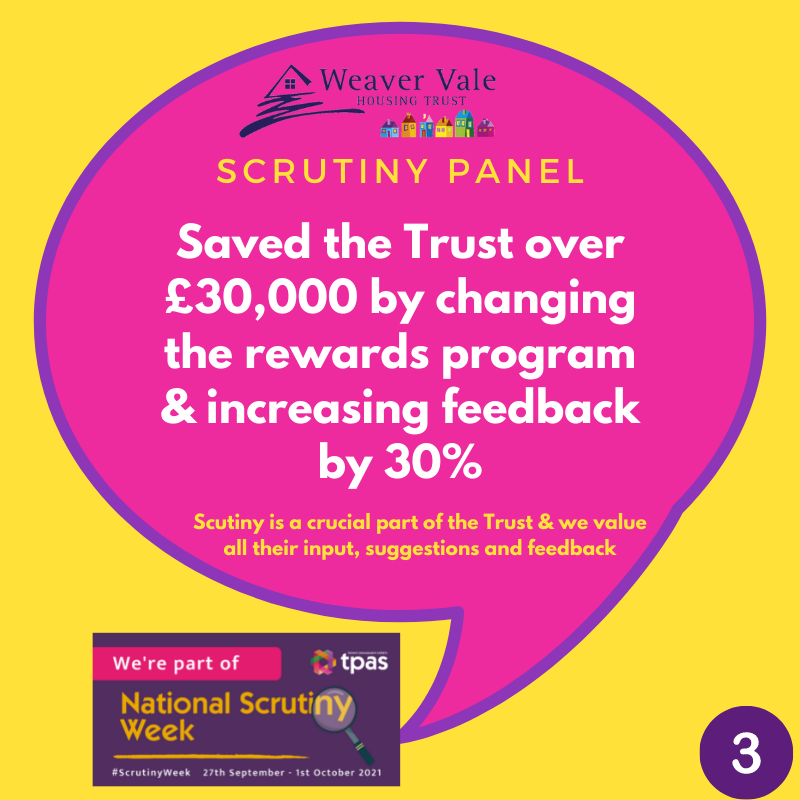 weavervale's tweet photo. Our Scrutiny Panel does just that, scrutinise all we do &amp; are never worried about saying what they think works &amp; what doesn't, as well as coming up with great ideas &amp; suggestions.  Read their latest Annual Report https://t.co/2L4K4Di3lW @tpasengland #ScrutinyWeek @tpasengland https://t.co/m0y38WpNoe