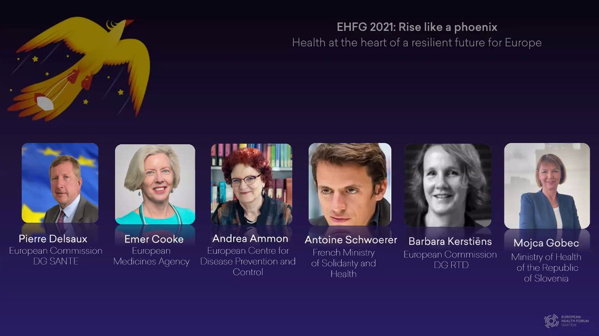 raquelvareda's tweet photo. Today's amazing panel that will contribute to the discussion of the future of health threats preparedness in the @GasteinForum #EHFG2021 excited to learn more! https://t.co/RA3BkE9qH6