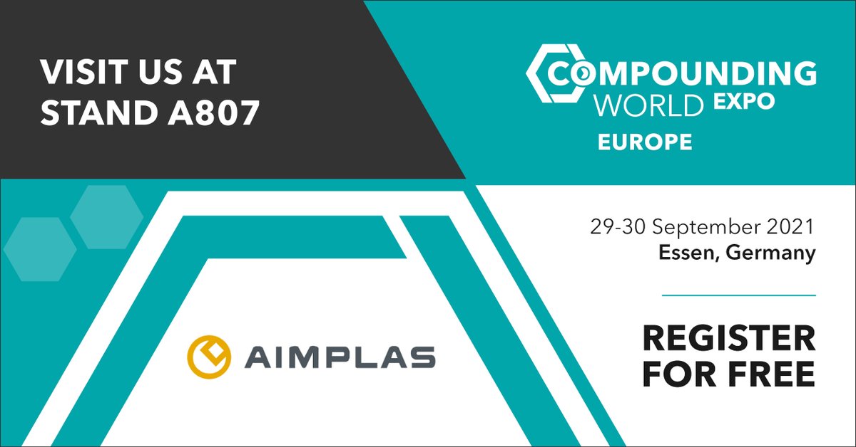aimplas's tweet photo. Luís Roca Blay, Leader of Compounding from AIMPLAS, will be present at the Compounding World Expo giving a lecture.
We will also be present at Stand A807 presenting our latest innovations. Come and visit us!
🗓29-30 Sept
+Info👉https://t.co/OlNyBmBr0O
#CompoundingWorldExpo https://t.co/Y5ePfxksyI