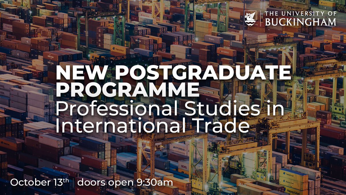 Please join us for the launch of our new postgraduate programme: Professional Studies in International Trade. We have a stellar line-up of experts who will share their insights on the condition of the global trading system, and the professional skills required to navigate it.
