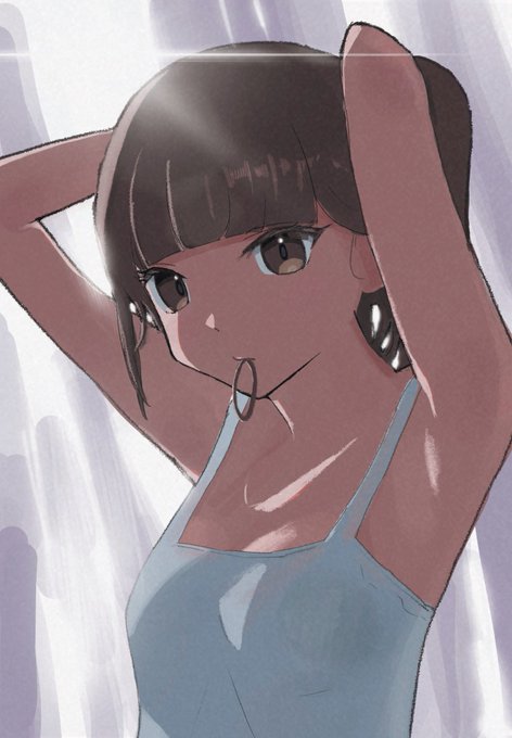 髪を結ぶ女の子のtwitterイラスト検索結果