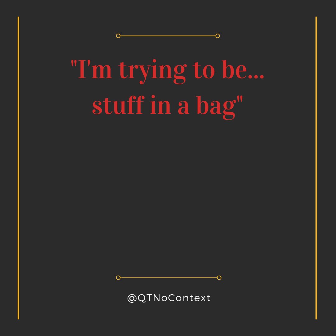 QTNoContext's tweet photo. "I'm trying to be... stuff in a bag"
#BagStuff #Goose #GooseBag
#NoContext #QuestingTime #QuestingTimeComedy #dnd #DungeonsAndDragons #TTRPG #Ravensholm https://t.co/PY62X3jA3O