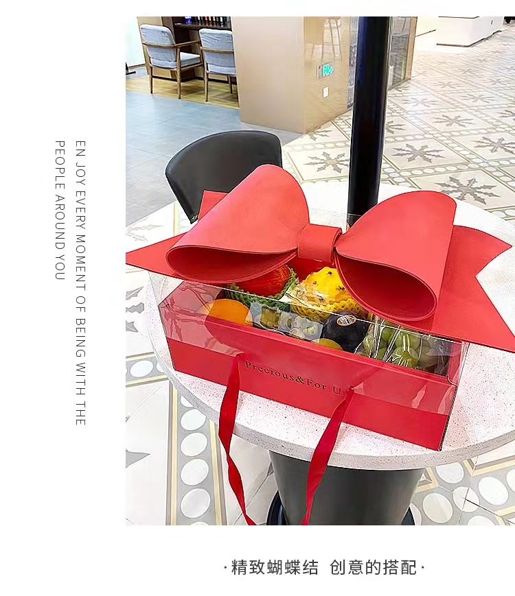 jialanpackage's tweet image. Transparent lid fruit packaging box high-grade portable gift fruit box

Unique red bow design, fashionable and exquisite

Size: 35*21*16.5cm
Color: red
MOQ: 500pcs

Disccover more: good-package.com/?twitter=1

#giftboxeswholesale #fruitpackagingboxmanufacturers #paperboxfactory