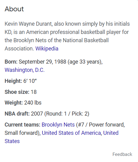  According to Wiki, I need to wish Kevin Durant a Happy Birthday!!!  I love me some KD!!! 