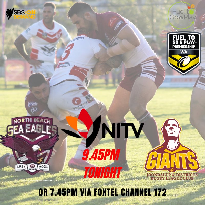 Our WA game Thanks to <a href="/NITV/">NITV</a> nationally tonight
#nrlwafinals2021 PRELIM FINAL 
#nrlwaseaeaglesgiants #beyourbest🍓🌽🍐