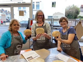 BrightonCarers1's tweet photo. Another fabulous baking workshop for our family friend carers @stonehambake, as part of the @AgeingWellFest 
We made some amazing loaves and had a great time! https://t.co/RYFrfdAl4A