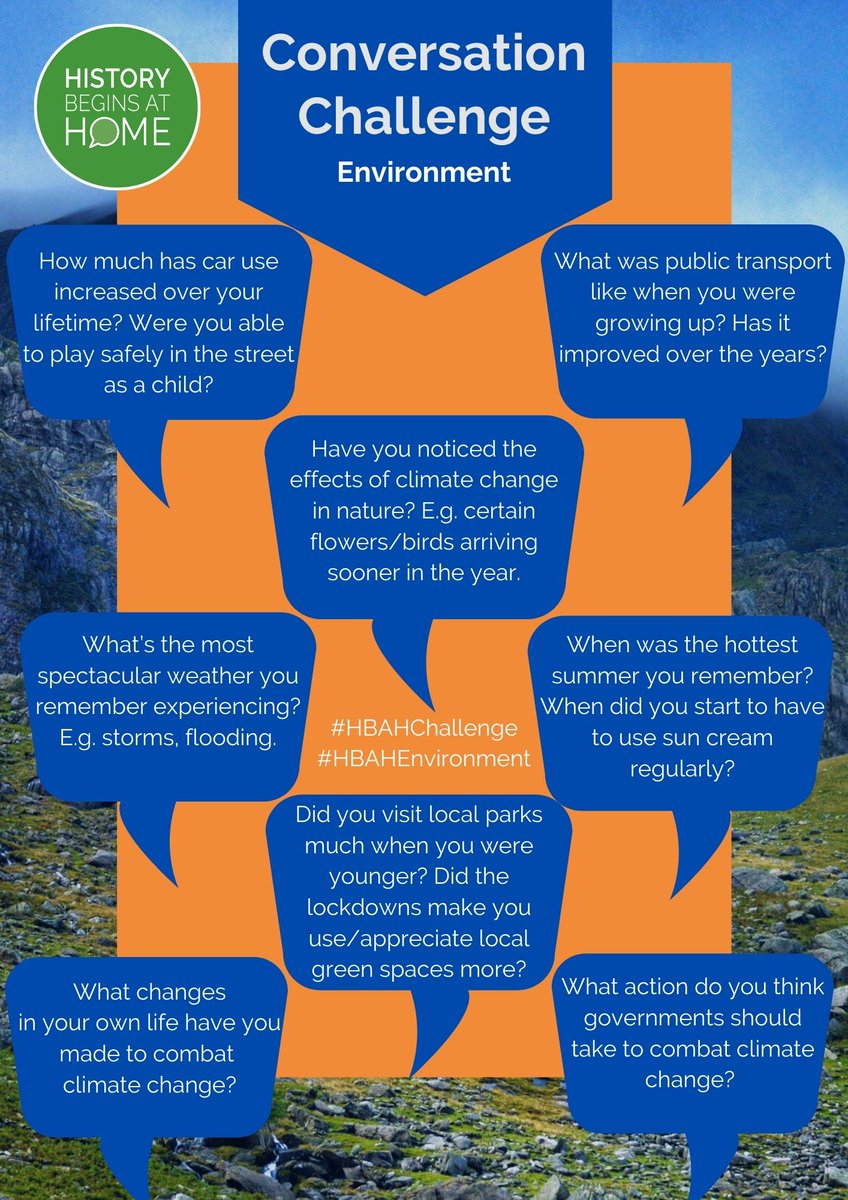 BeginsHistory's tweet photo. Stay connected with loved ones with the help of our new #HBAHEnvironment question sheet.
Find it at https://t.co/iR4B840ikL, along with other free resources to inspire, capture and keep intergenerational conversations.
#EndLoneliness #JustCall #HaveAChat #OlderAndGreener https://t.co/Yoe3ZUWJxO