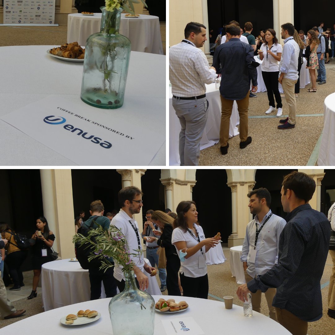 Nothing better than a cup of "café con leche" ☕ at the cloister to share impressions and recharge batteries.
Thanks to <a href="/enusa_sa/">ENUSA</a> for sponsoring the coffee breaks