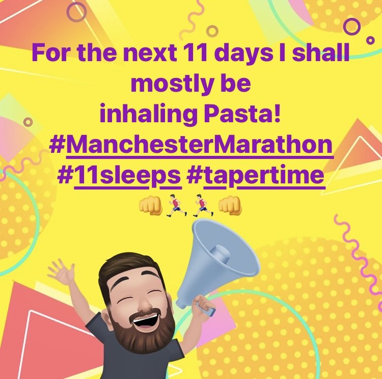 #carbloading #runhappy #beawesome #tapertime #ManchesterMarathon