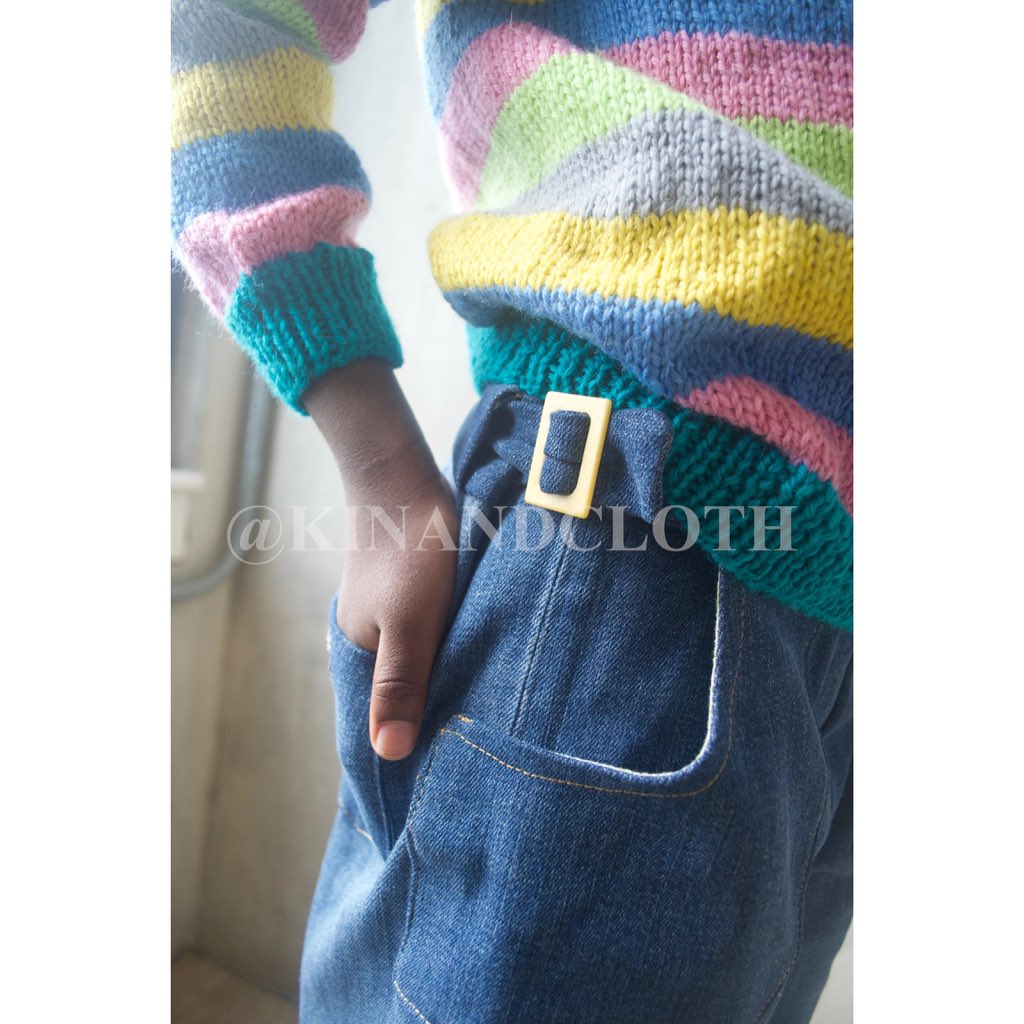 They say we can all reduce our carbon footprint. Our hand knit pieces wool is from a UK spinner.

These denim shorts are redesigned and remade from unwanted jeans.

See what changes you can start doing.