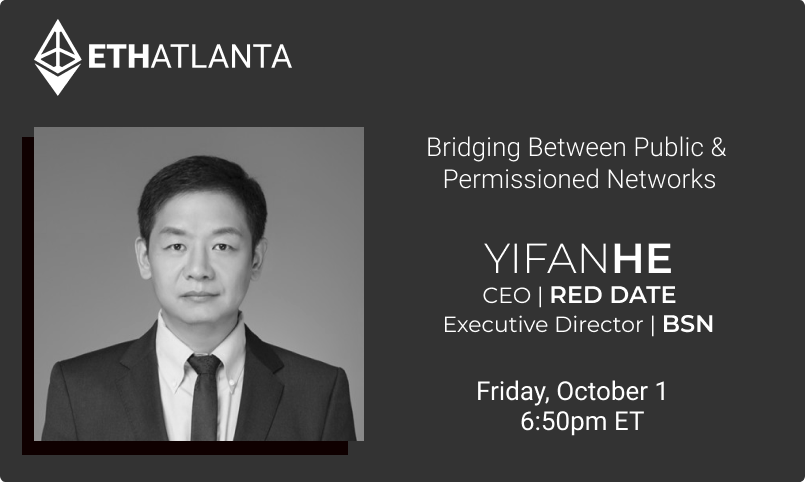 bsnbase's tweet photo. #EthAtlanta 2021 is coming soon from Oct 1st to Oct 3rd.
You don't want to miss this event!
Yifan will judge the #EthAlanta hackathon and give a keynote about Bridging Between Public & Permissioned Networks.
Join his talk on Oct 1st, 6:50 pm ET:
https://t.co/xYBG9hCRJV https://t.co/rBJkZ59RTz