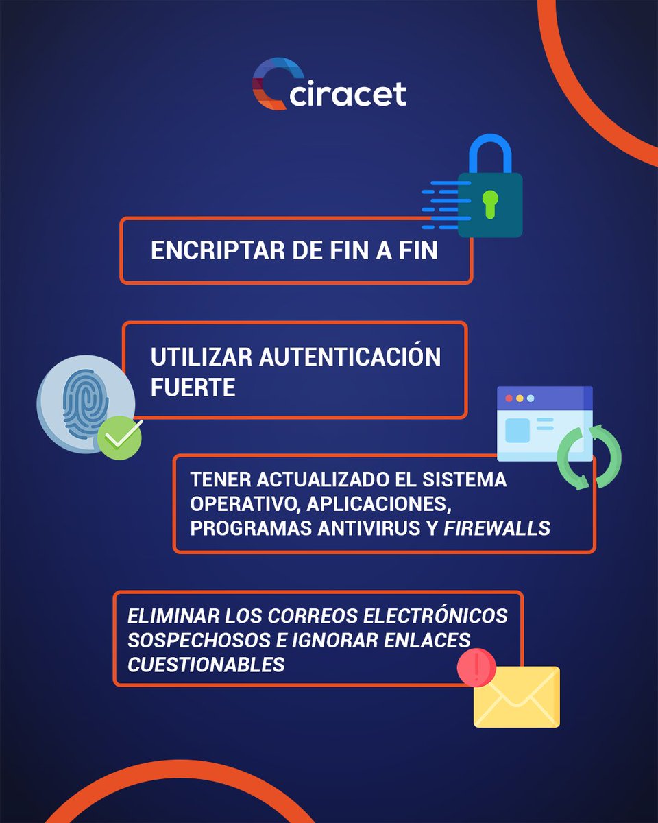 CIRACET's tweet photo. Sigue estos consejos para mantener sus datos seguros.

Para obtener más información sobre cómo puedes optimizar la privacidad de la data llámanos al 
(787) 848-0185. https://t.co/rlSYN9BpqX