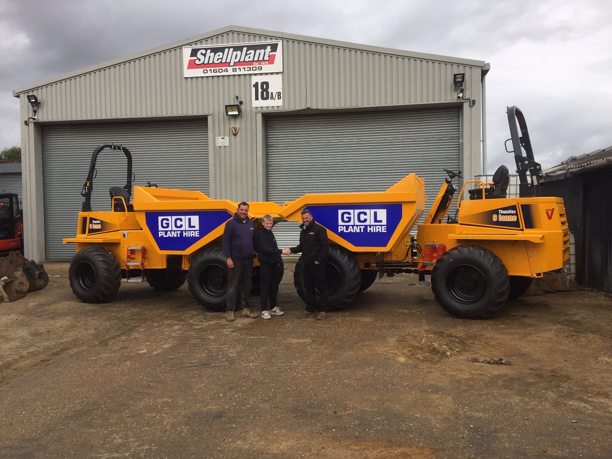 SHELLPLANT1's tweet photo. GCL Plant Hire taking delivery of 2 @ThwaitesDumpers from our Craig Johnson - Thank you Lee &amp; Cavan for your business from all the Team @SHELLPLANT1 https://t.co/KsDi9p1Zwu